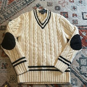 Polo Ralph Lauren hand knit wool cricket sweater
